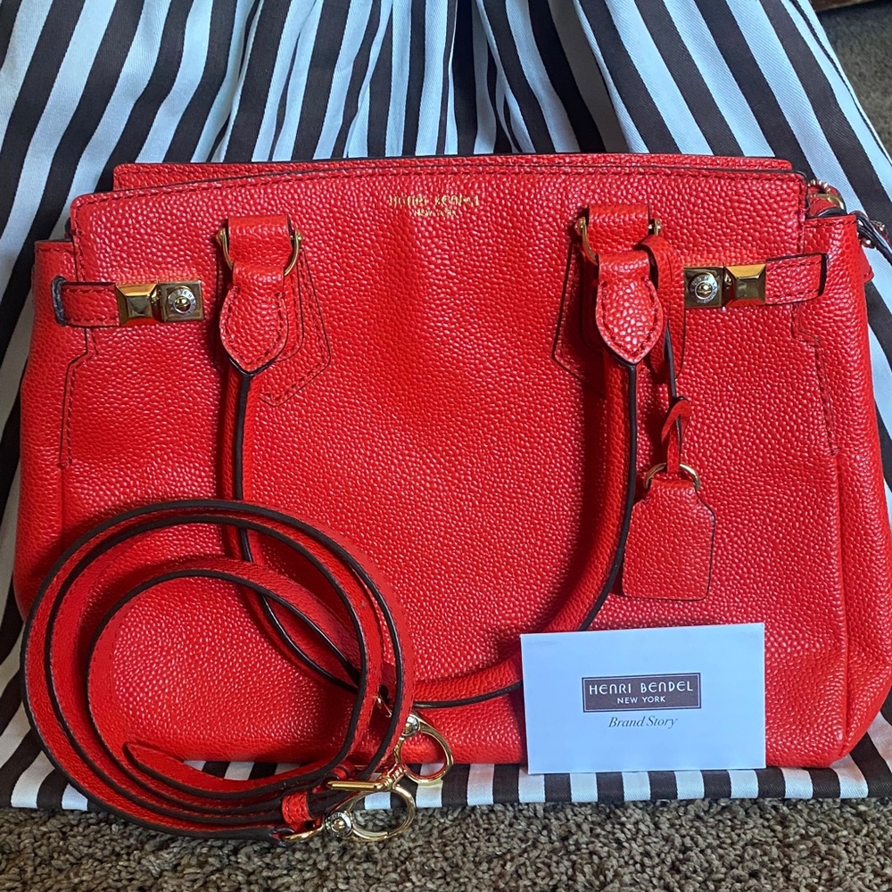Henri Bendel Vibrant Red Satchel